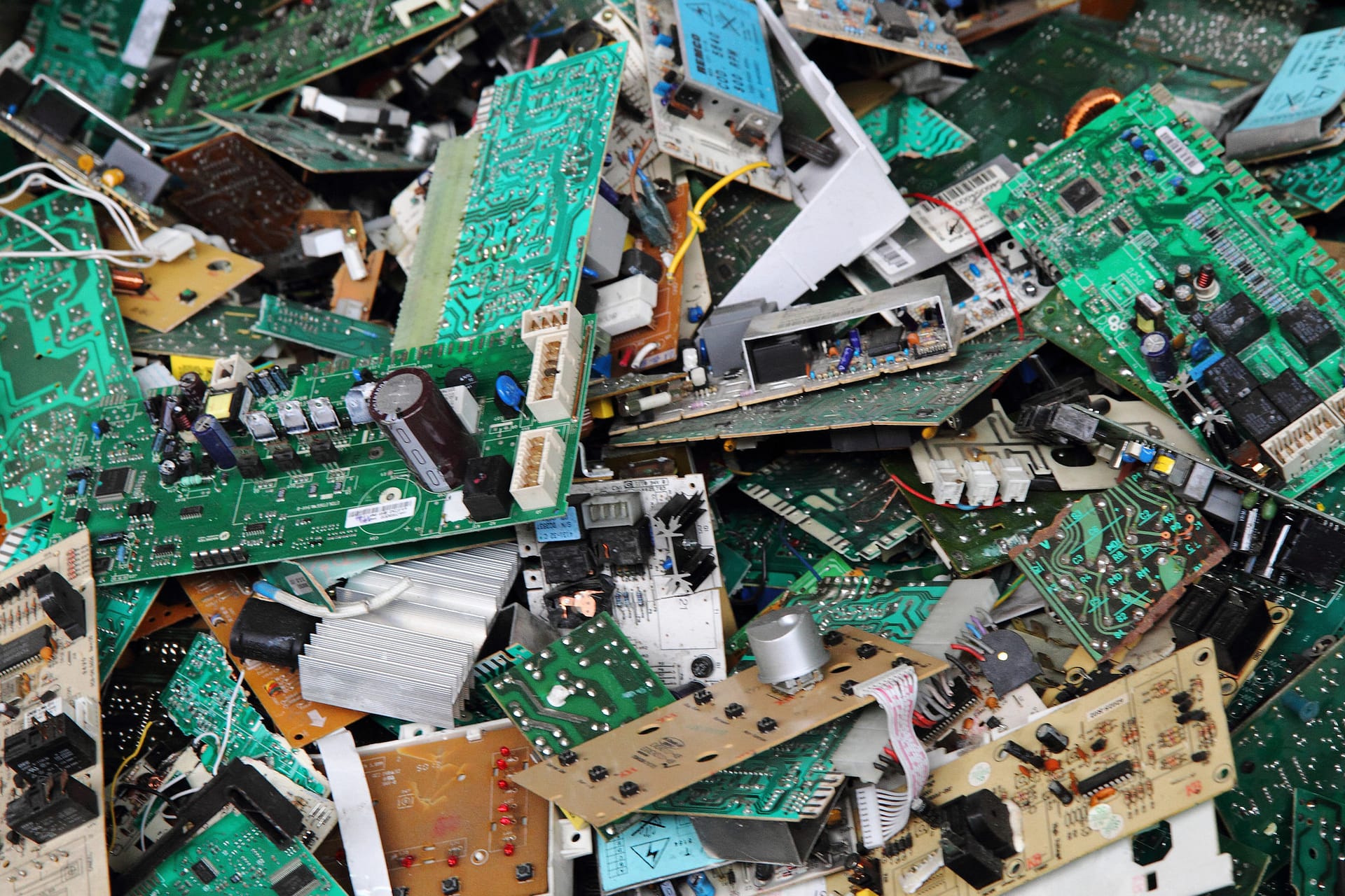 electronic circuits garbage as background from recycle industry